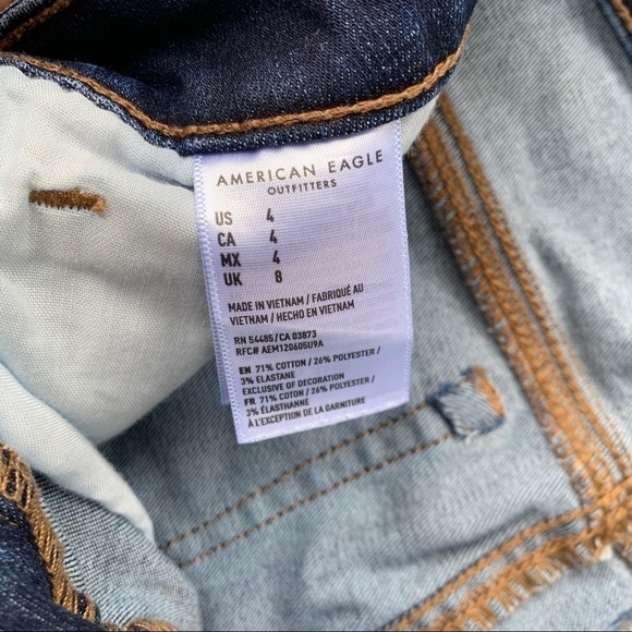 American Eagle Next Level Stretch Denim Shorts Sz4 - Picture 4 of 4